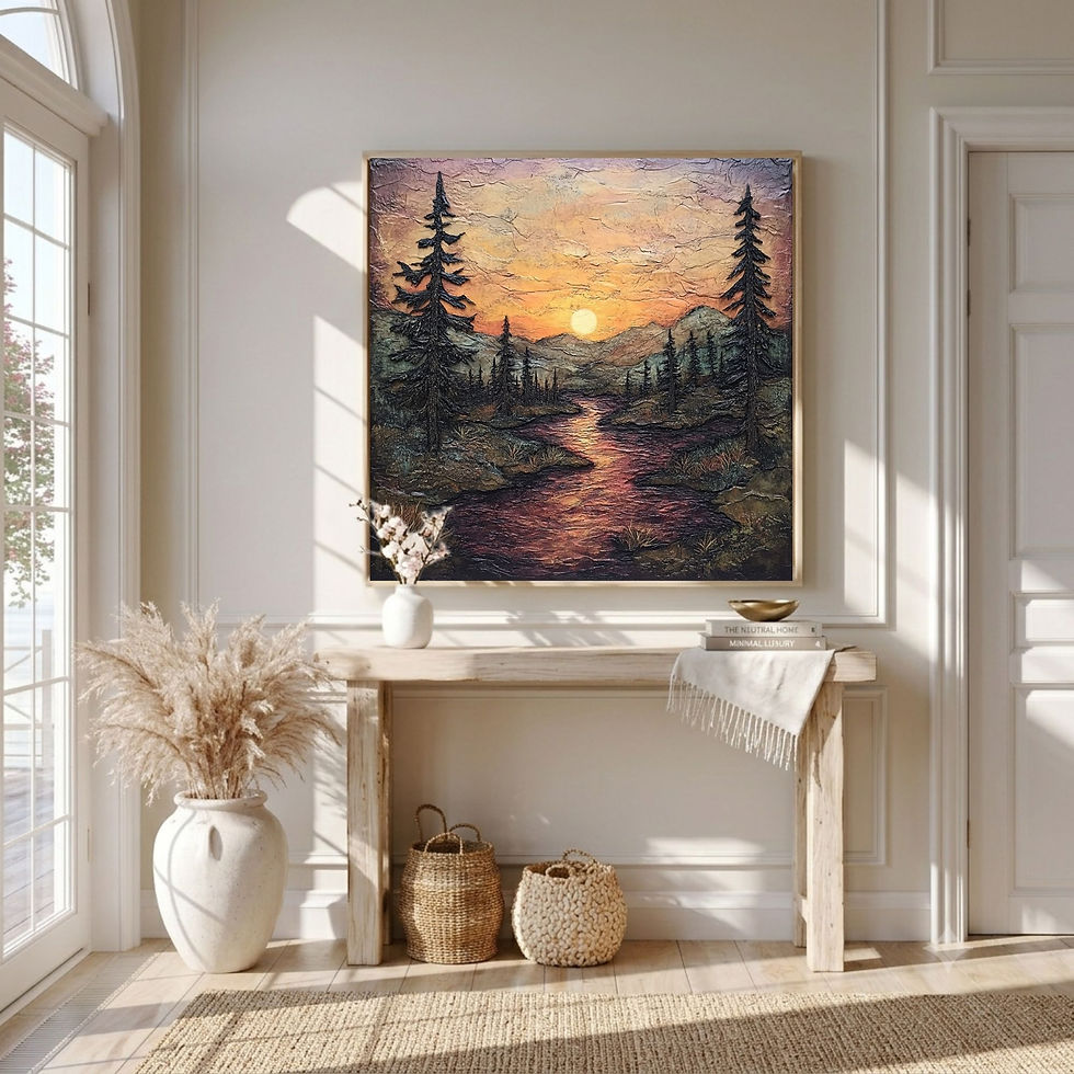 Thumbnail: Nature-inspired wall art for a cozy living space