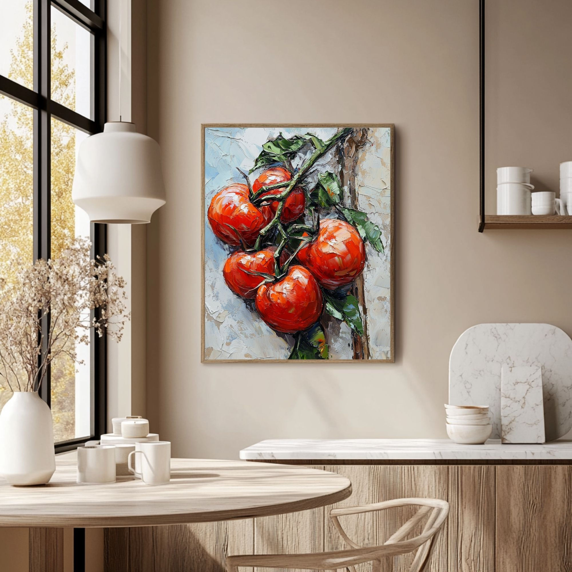 Textured Red Tomatoes Canvas Wall Art