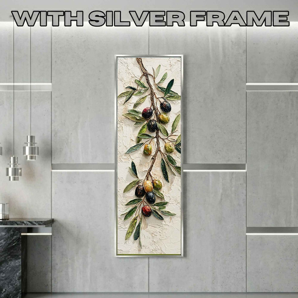 Thumbnail: Tall Olive Branch Wall Art | Kitchen Decor | Botanical Print