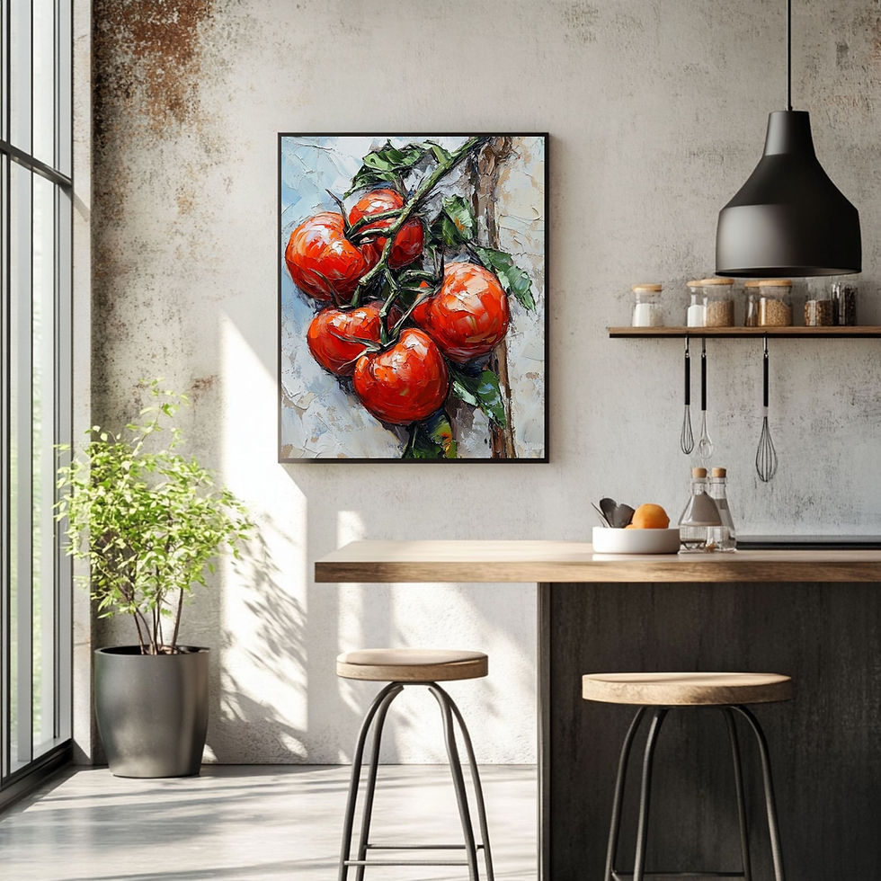 Thumbnail: Textured Red Tomatoes Canvas Wall Art