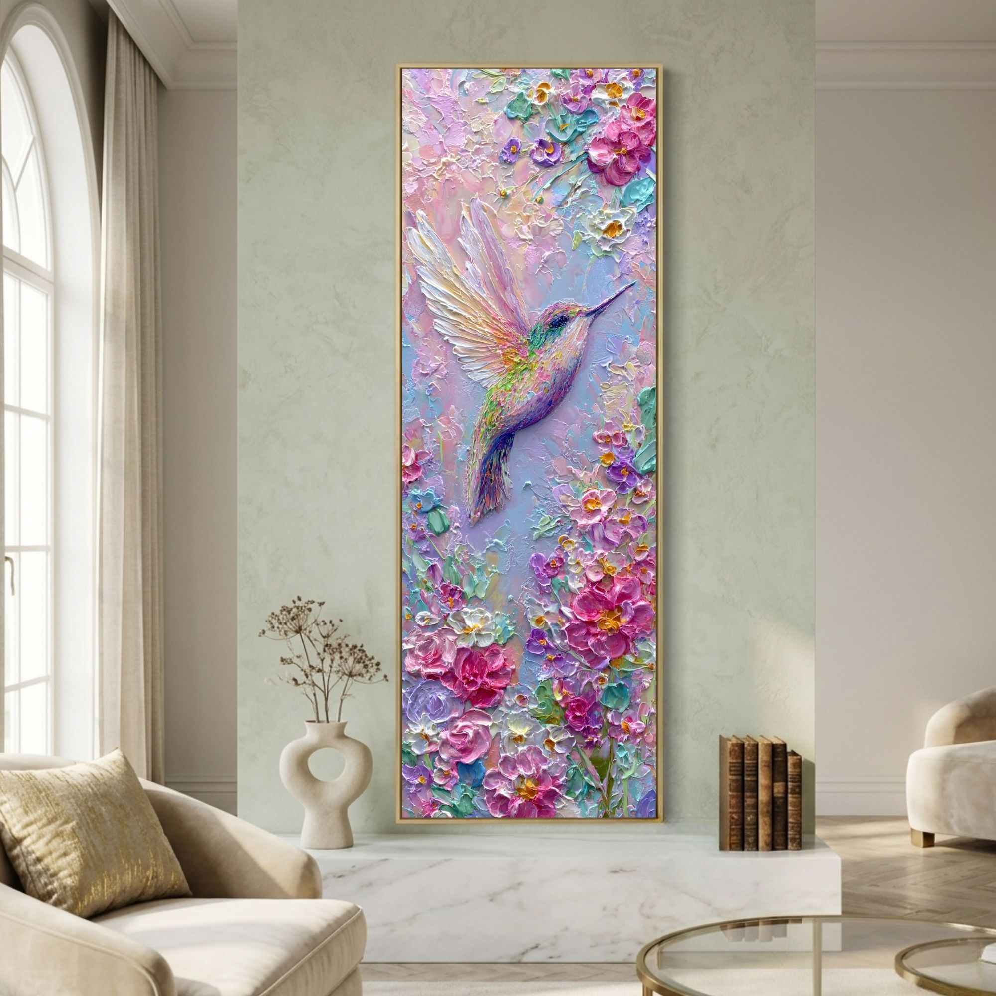 HummingBird Wall Art - Bird Canvas Wall Decor - SAA026