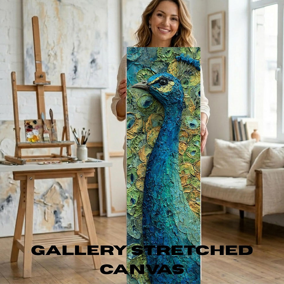 Thumbnail: Peacock Wall Art - Unique Bird Canvas Wall Decor for Hallway, Entryway SAA032