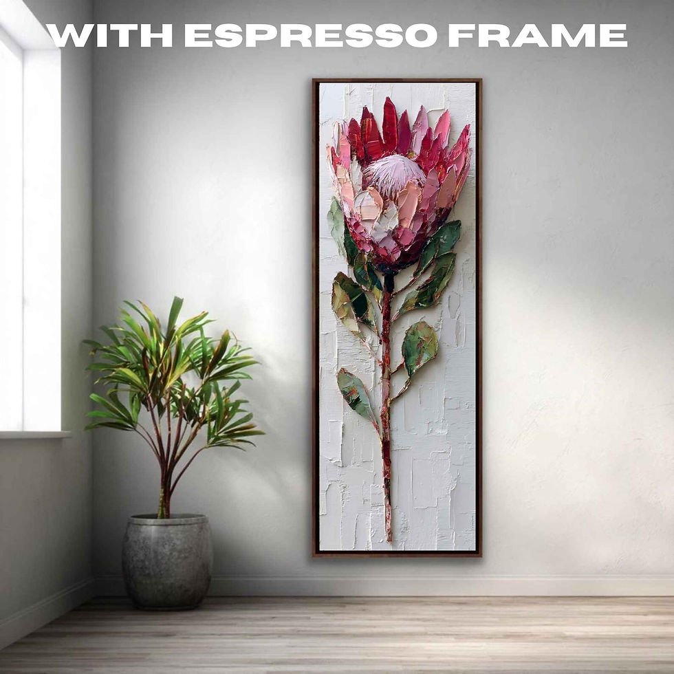 Thumbnail: Impasto painting of a protea flower