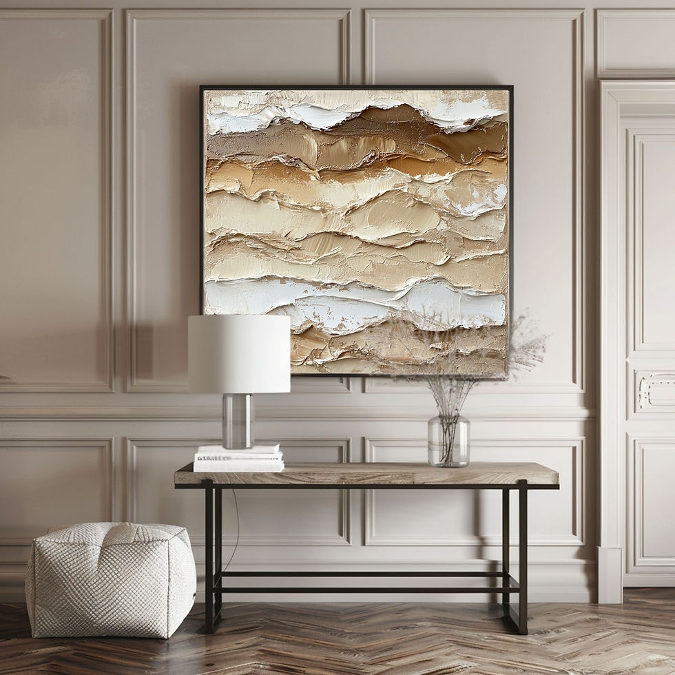 Thumbnail: Modern home decor, square neutral abstract painting