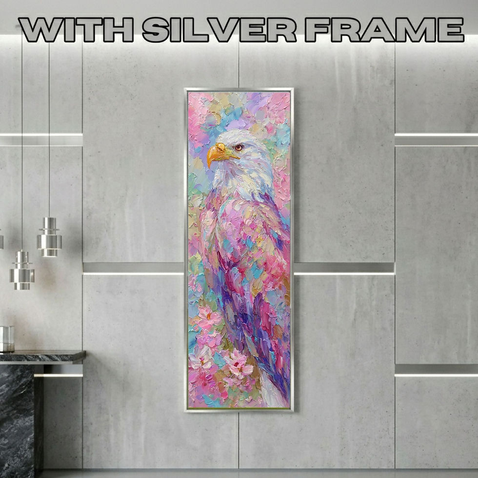 Thumbnail: Nursery Eagle Wall Art | Tall Vertical Art Print | Vibrant Bird Decor