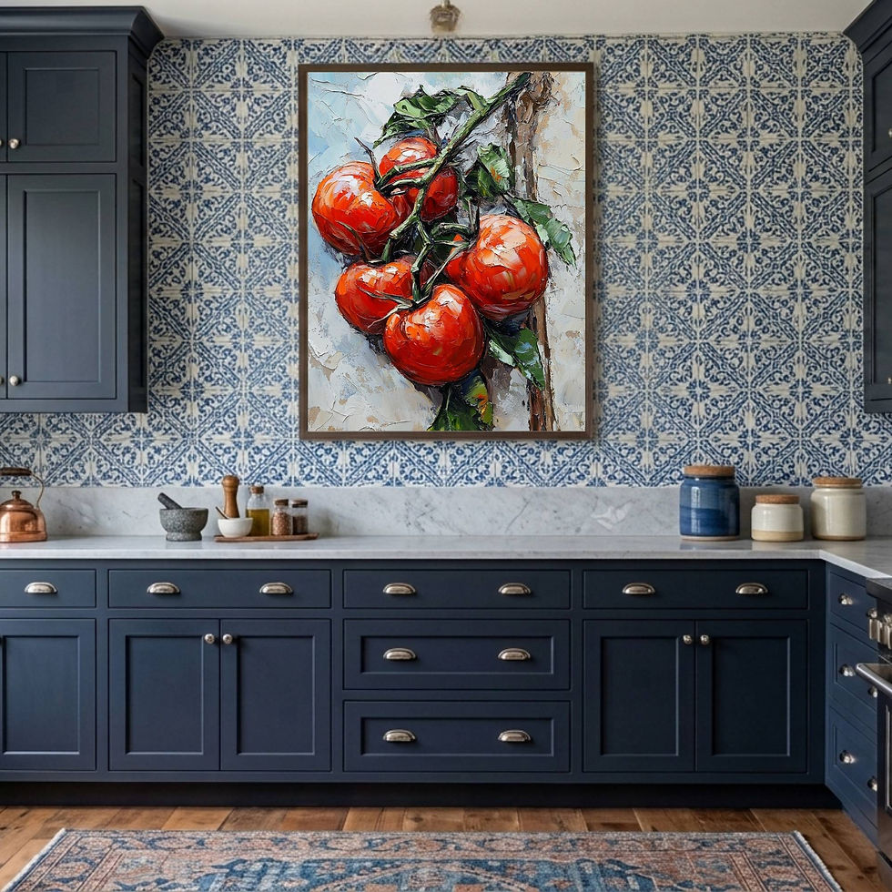 Thumbnail: Textured Red Tomatoes Canvas Wall Art