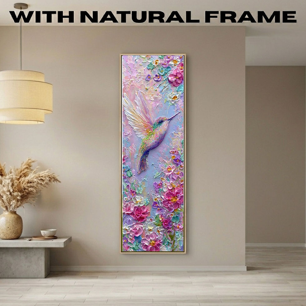 Thumbnail: HummingBird Wall Art - Bird Canvas Wall Decor - SAA026
