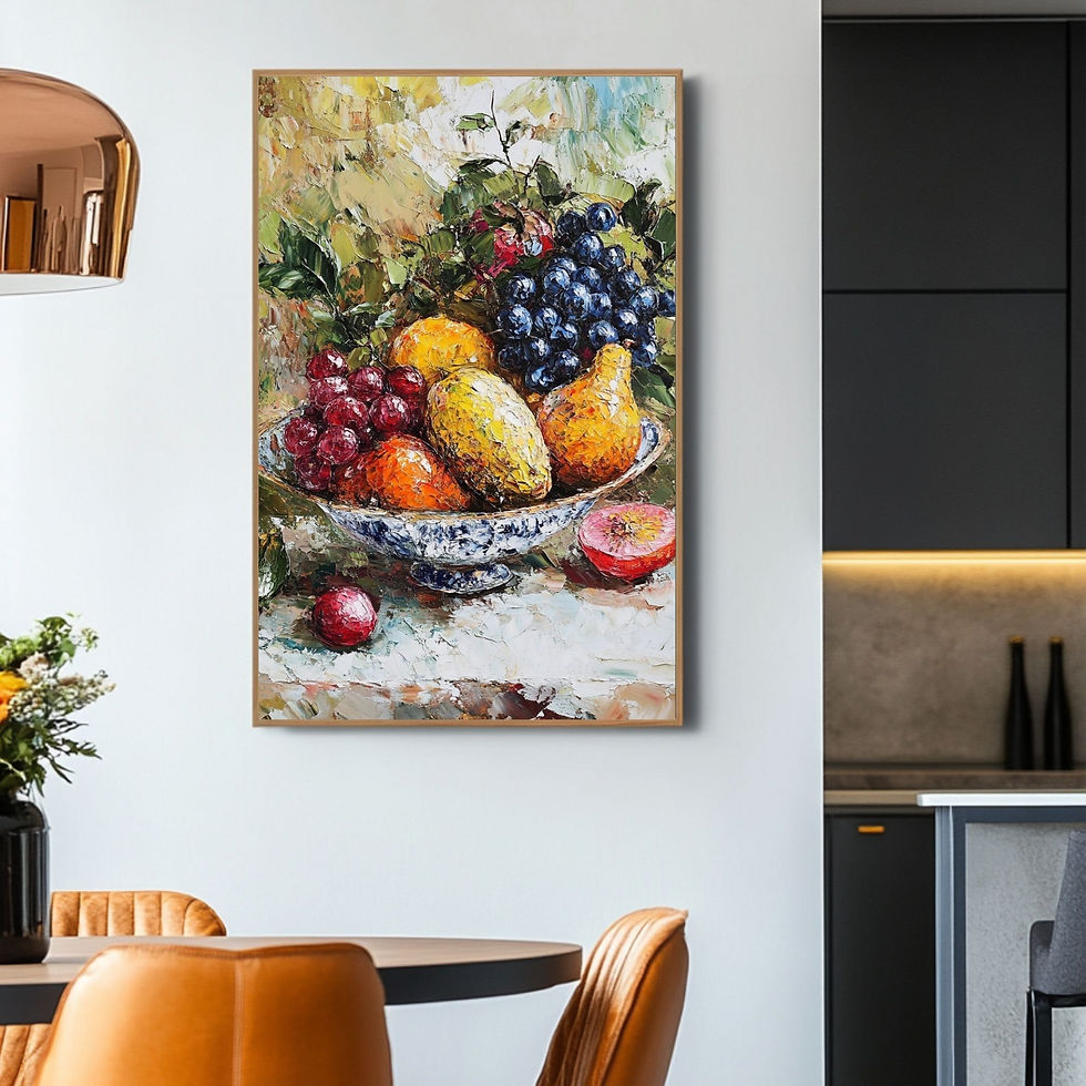 Thumbnail: Vertical Fruit Bowl Canvas Wall Art for Kitchen