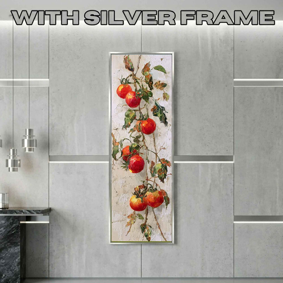 Thumbnail: Farmhouse style kitchen art with tomatoes