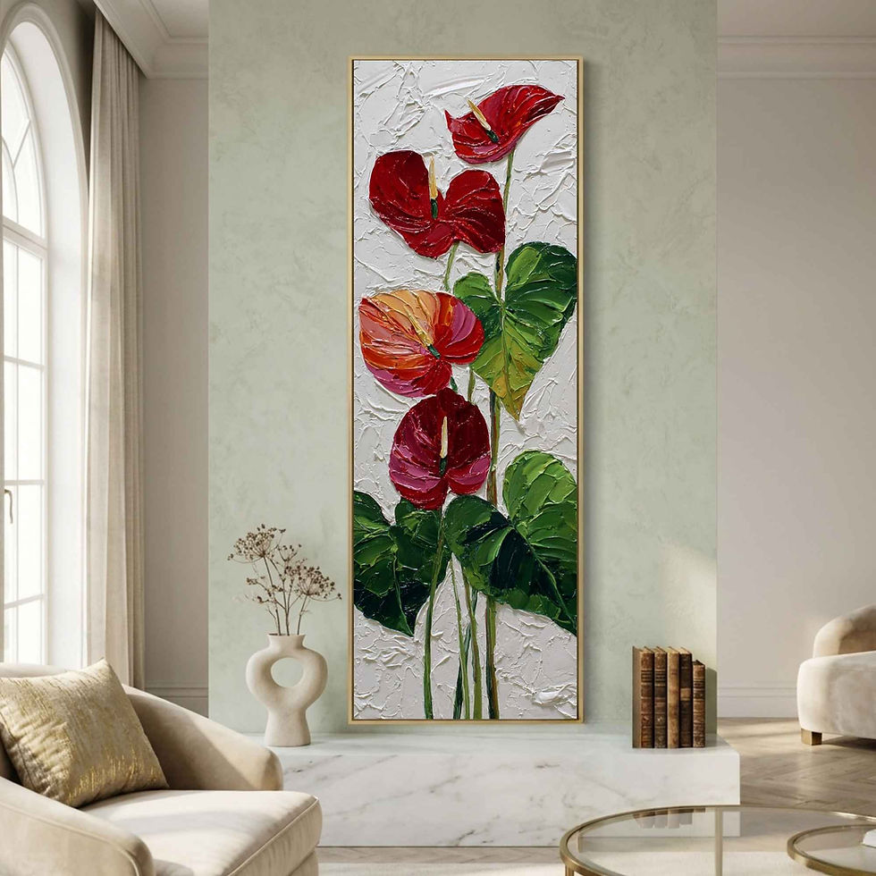 Thumbnail: Tall Narrow Botanical Canvas Wall Art