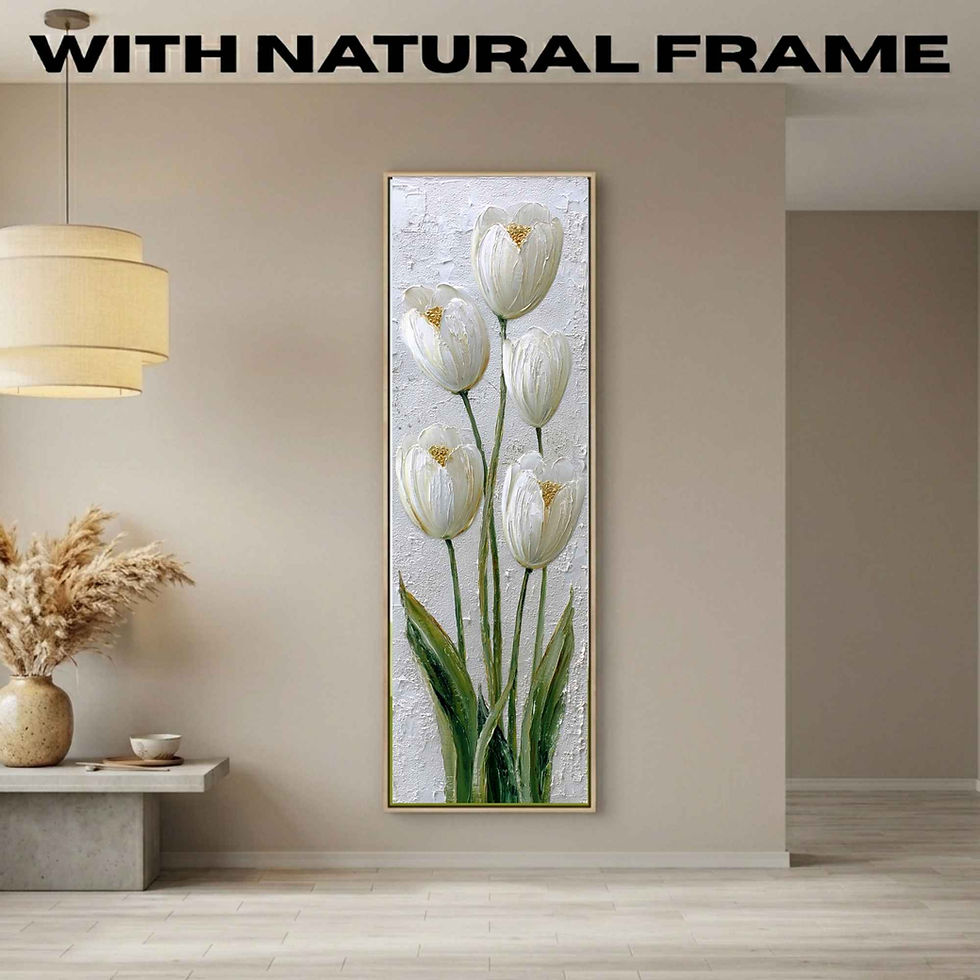 Thumbnail: Tall Vertical Tulip Canvas Wall Art