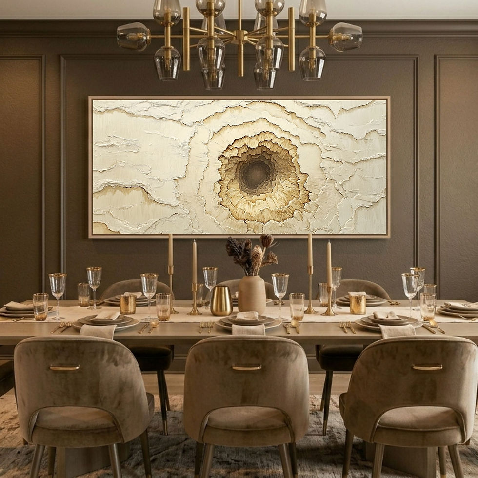 Thumbnail: Abstract Layered Texture Wall Art | Dining Room Art | Neutral Palette