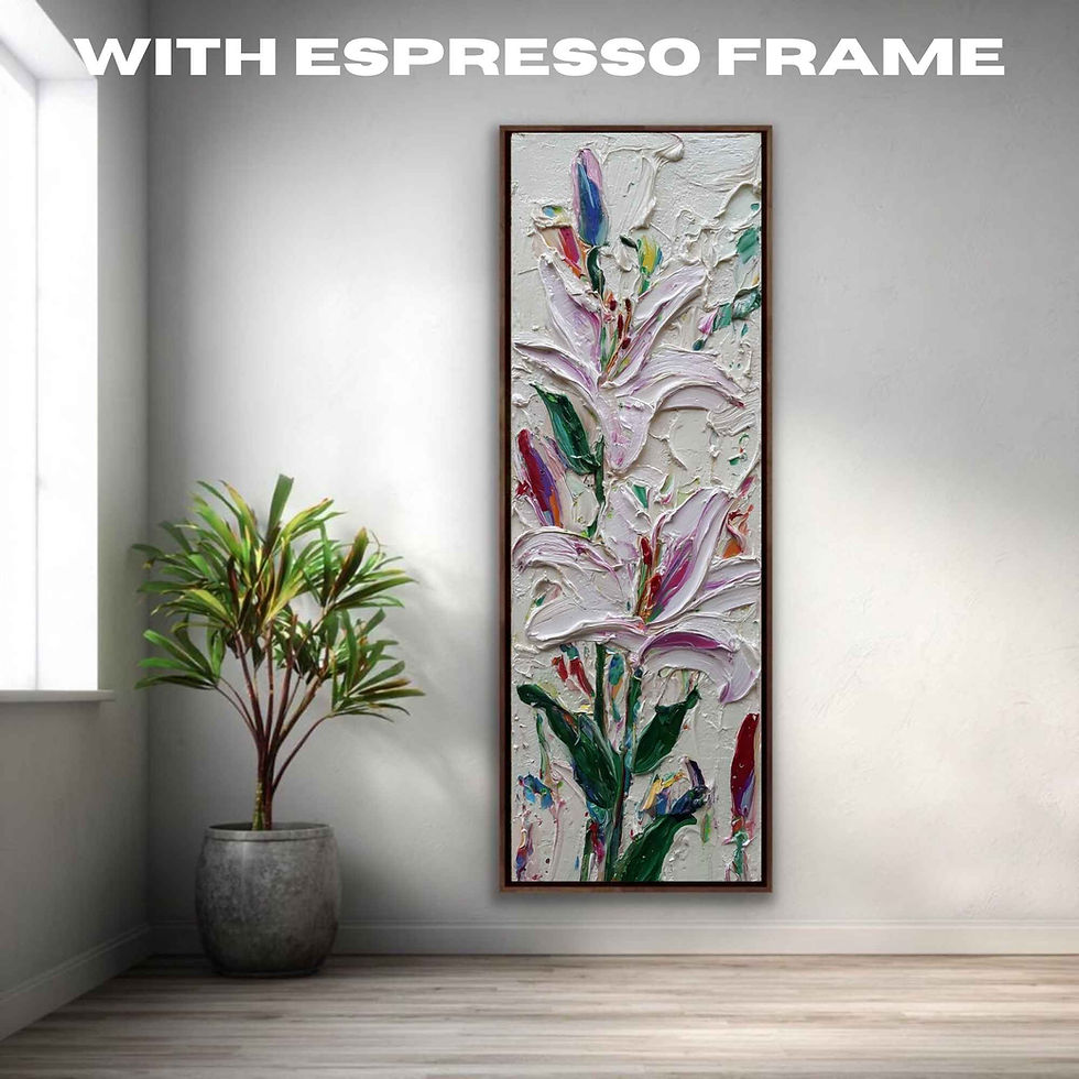 Thumbnail: Tall Narrow White Lily Canvas Wall Art