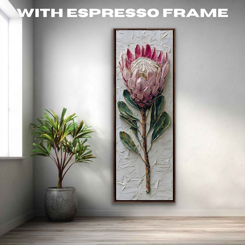 Thumbnail: Tall Vertical Protea Flower Canvas Wall Art