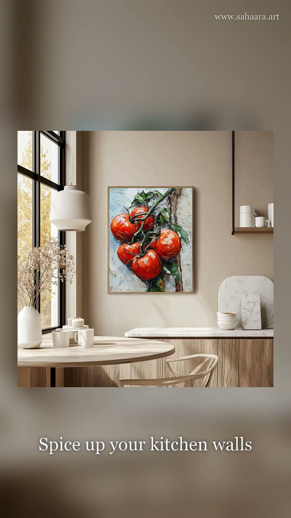 Thumbnail: Textured Red Tomatoes Canvas Wall Art