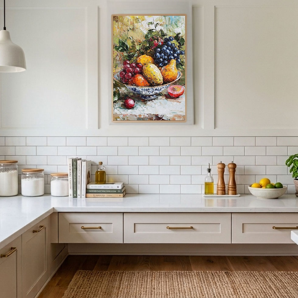 Thumbnail: Vertical Fruit Bowl Canvas Wall Art for Kitchen