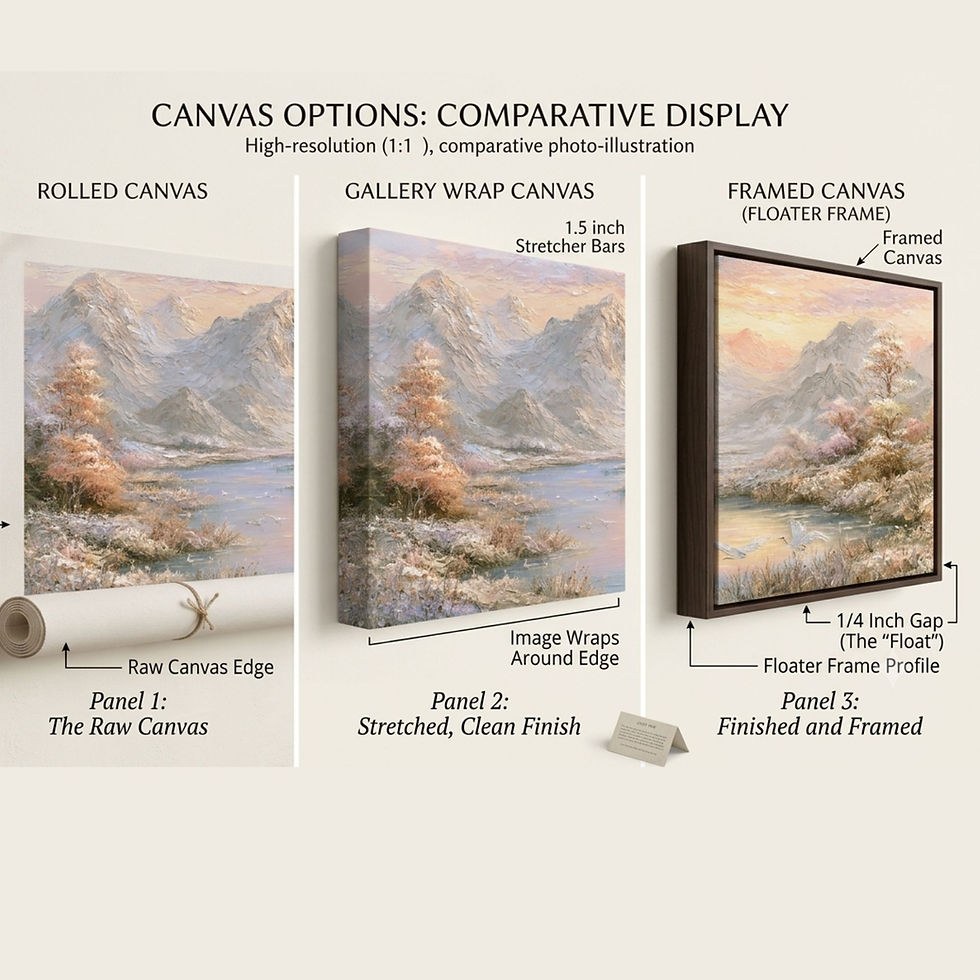 Thumbnail: Pastel Mountain Lake Canvas Wall Art for Living Room