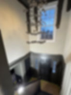 Painted entryway and staircase by Dirigo Paint Co.