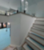Stairway and interior wall painting by Dirigo Paint Co.