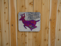 running-deer-wall-hanging-plaque-art-dec