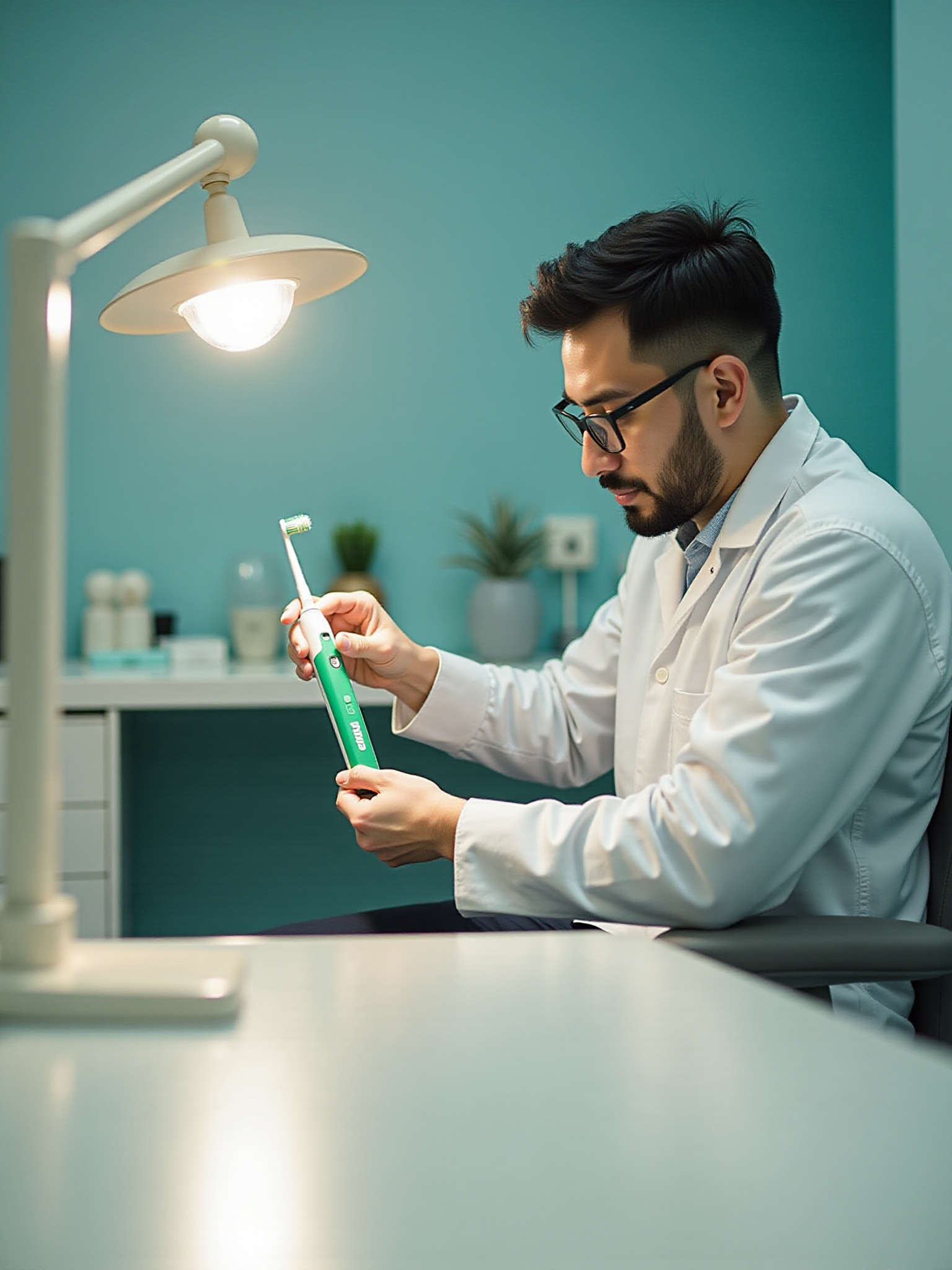 Service technician with a repaired philips sonicare toothbrush