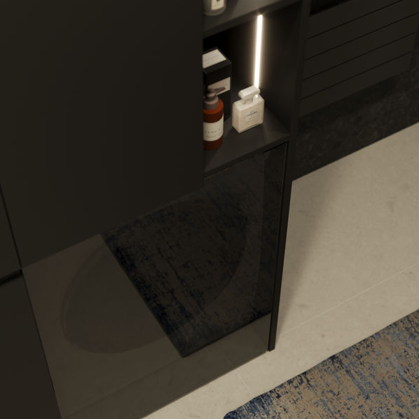 detail na skříň s odkládacím místem