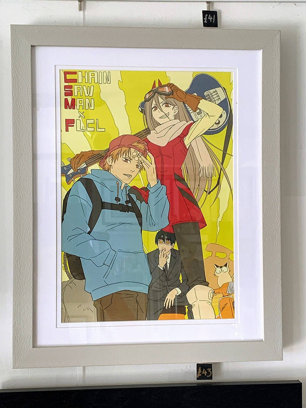 Chainsaw Man print framed with mount