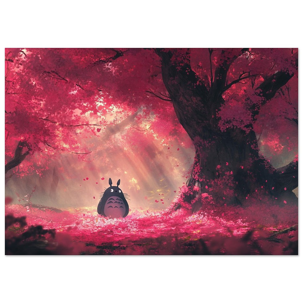 Thumbnail: Sakura, sun rays, blossom tree, Anime,Matte Paper Poster, Japan, wall art
