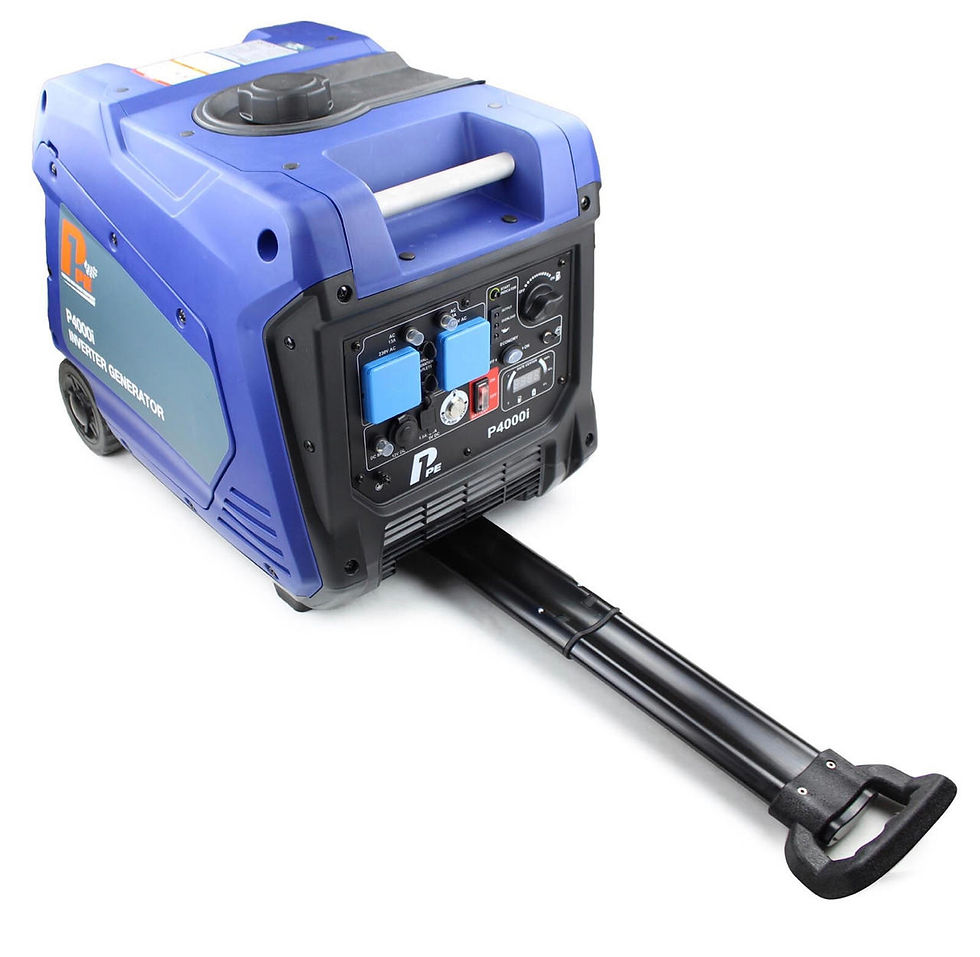Thumbnail: P1 3800W / 3.8kW Portable Petrol Inverter Generator Push Start Wheel-Kit P4000i 
