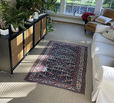 An area rug on the floor