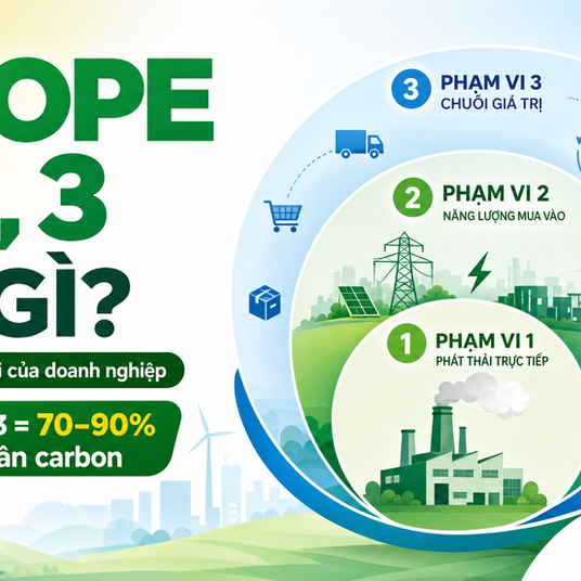 Scope 1, 2, 3 là gì? Bản đồ phát thải doanh nghiệp Việt cần thuộc