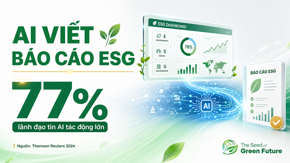 Thumbnail bài AI tự động hóa báo cáo ESG — The Seed of Green Future