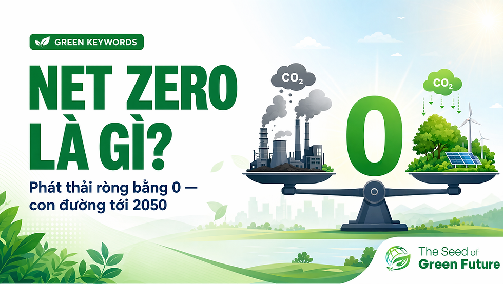 Thumbnail bài Net Zero là gì — The Seed of Green Future