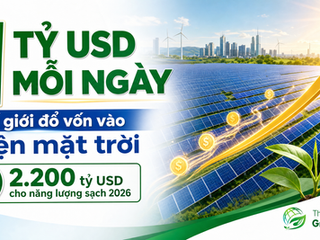 Đầu tư năng lượng sạch 2026: 1 tỷ USD mỗi ngày vào điện mặt trời - Tin Xanh 24H 08/06/2026
