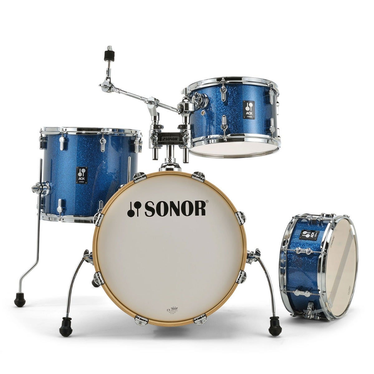 Sonor AQX Jazz 4-Piece Drum Shell Pack (Blue Ocean Sparkle)