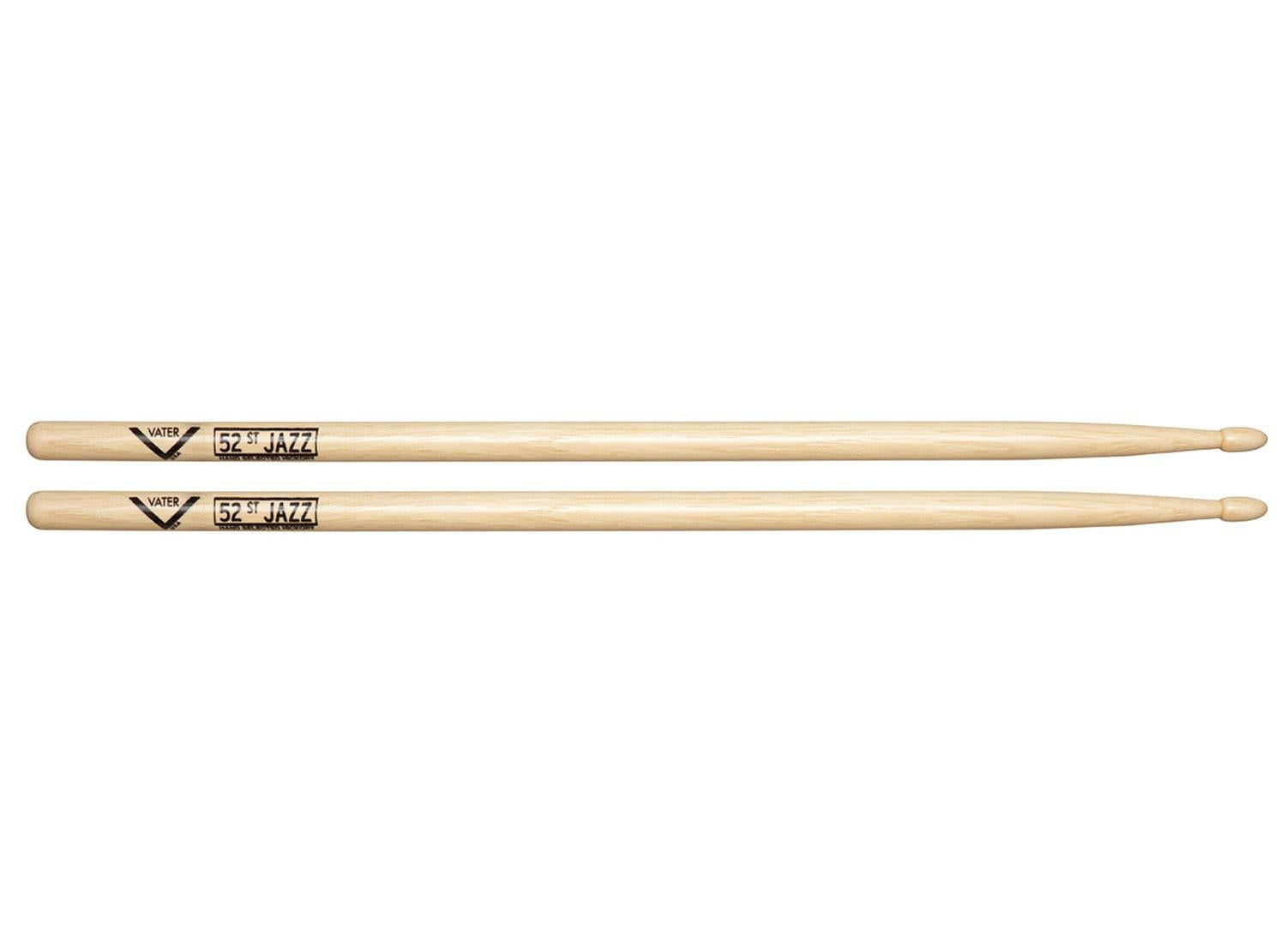 Vater 52nd St. Jazz Hickory Wood Tip Drumsticks