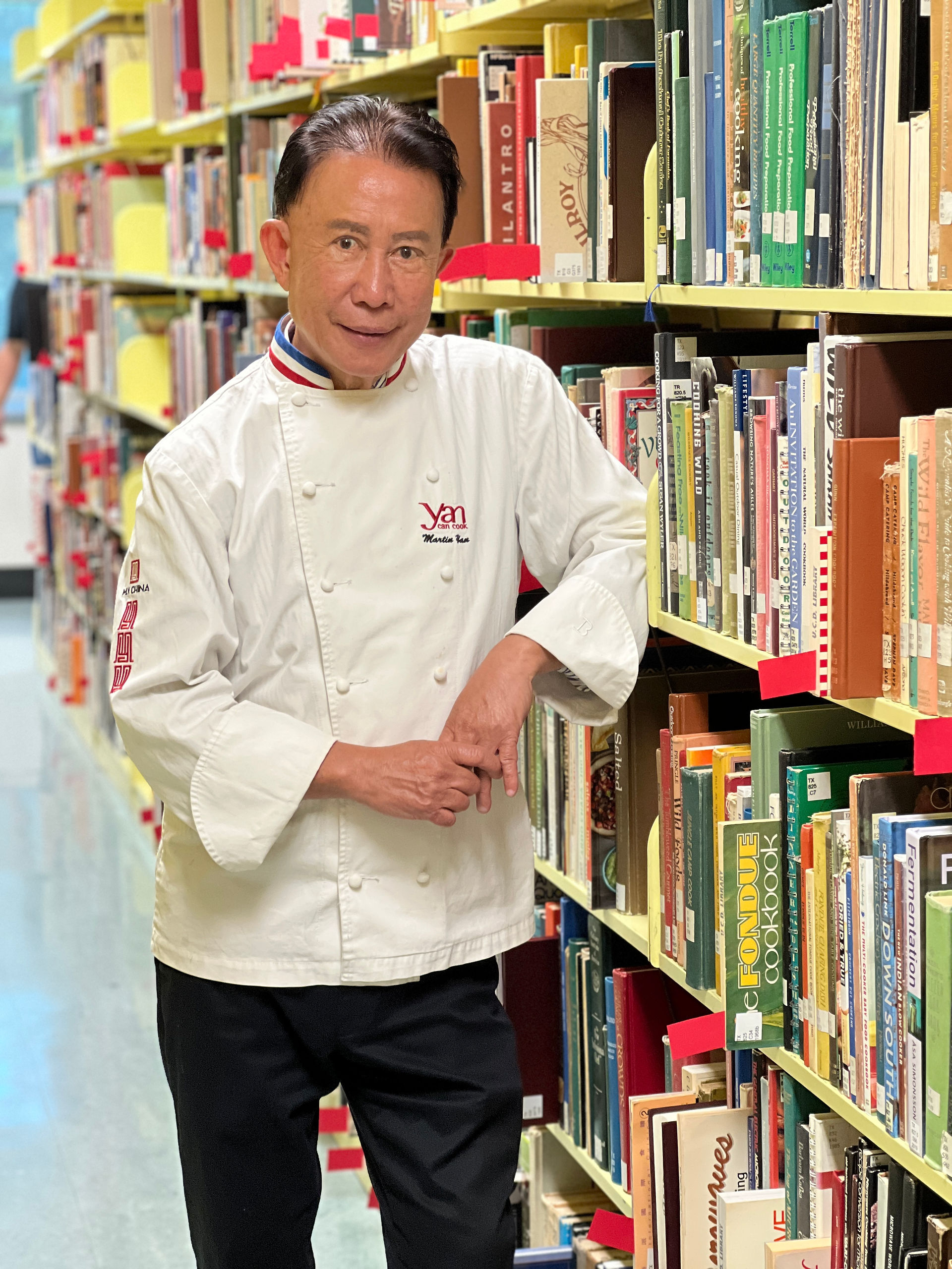 Chef Yan in library (Photo provided by Chef Martin Yan)  | Brilliant-Online
