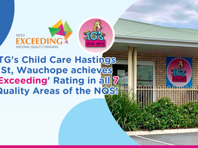 TG's Child Care Hastings St achieves Exceeding Rating in all 7 Quality Areas