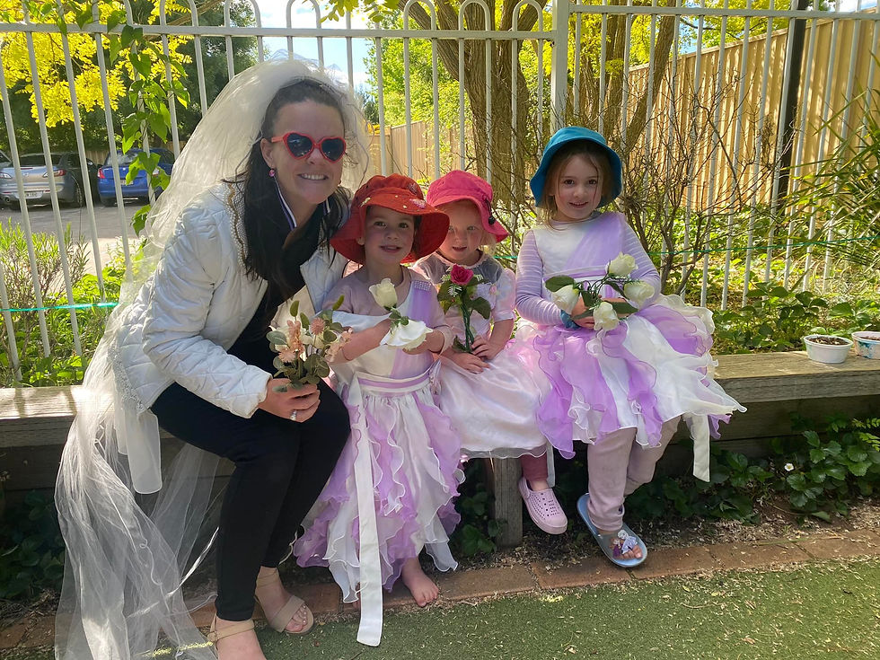 Nkala Frost celebrating wedding with TG's | TG's Child Care