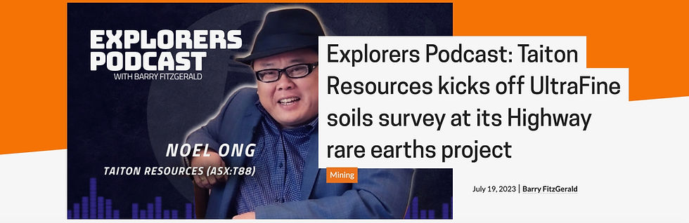 UltraFine Soils Survey kicks off at Taiton's Highway Rare Earths project