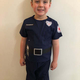 Little boy dressed as paramedic at TG's Child Care | Brilliant-Online