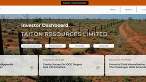 Taiton Resources Limited launches new Investor Dashboard