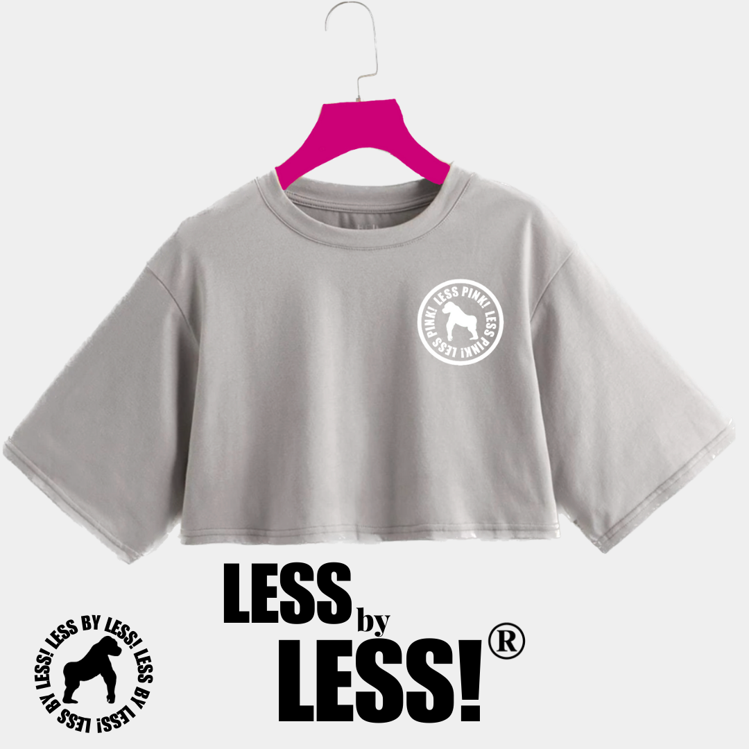 Camiseta Cropped Gris para Deportes de Raqueta y Gimnasio