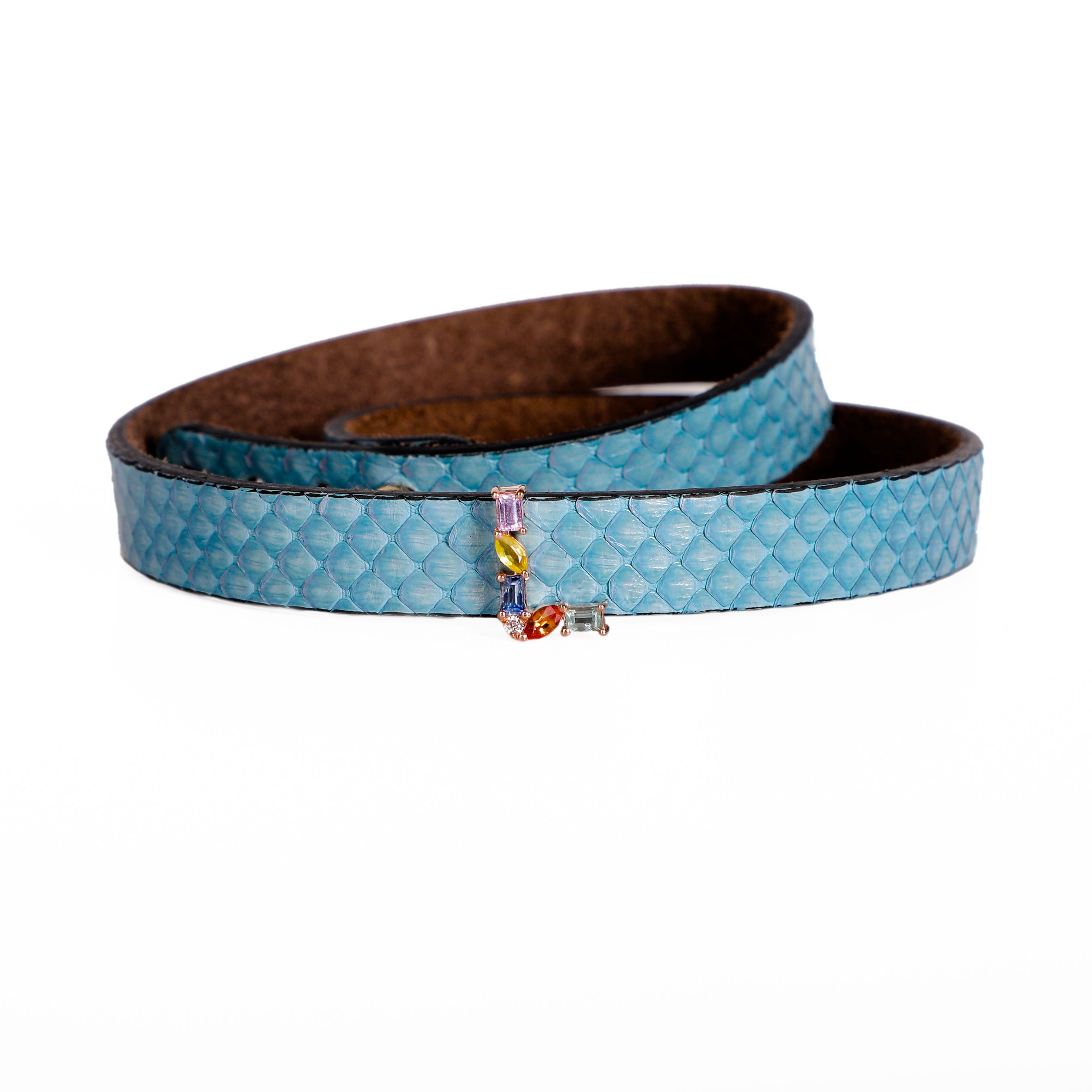 Initial "L" Rainbow Sapphire