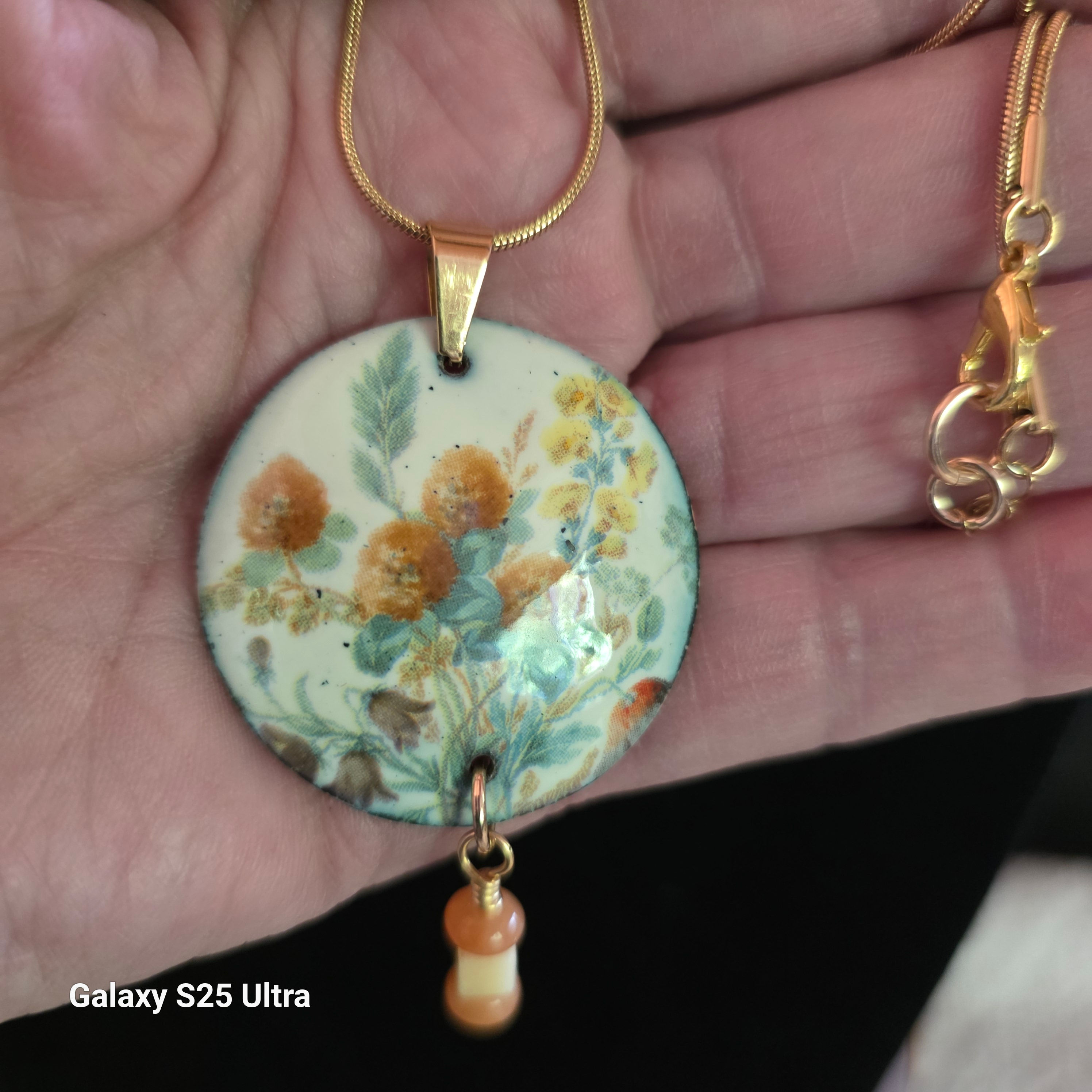 Enameled Pendant E008