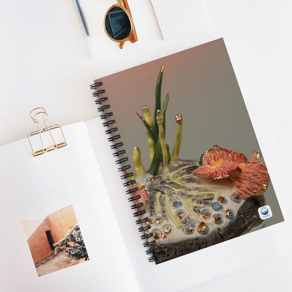 Thumbnail: Polka Dotted Parasol: Spiral Notebook - Ruled Line