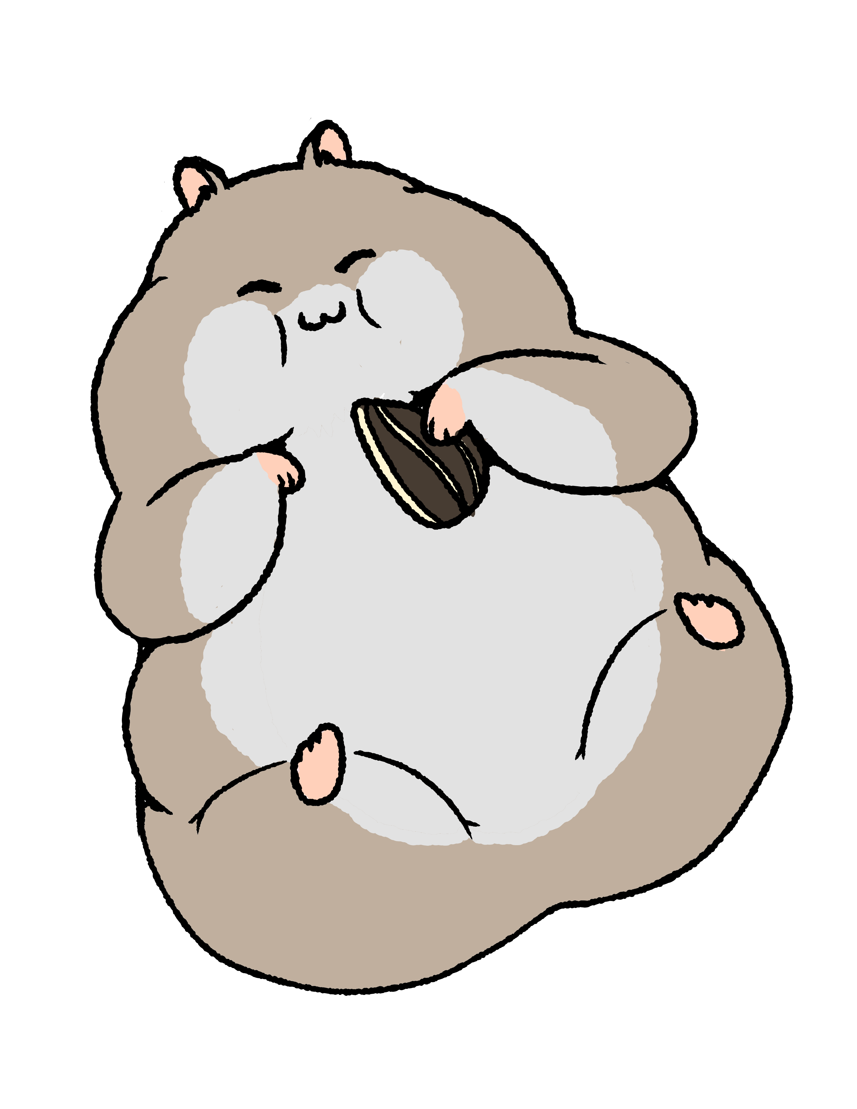Hungry Hamster Vinyl Sticker