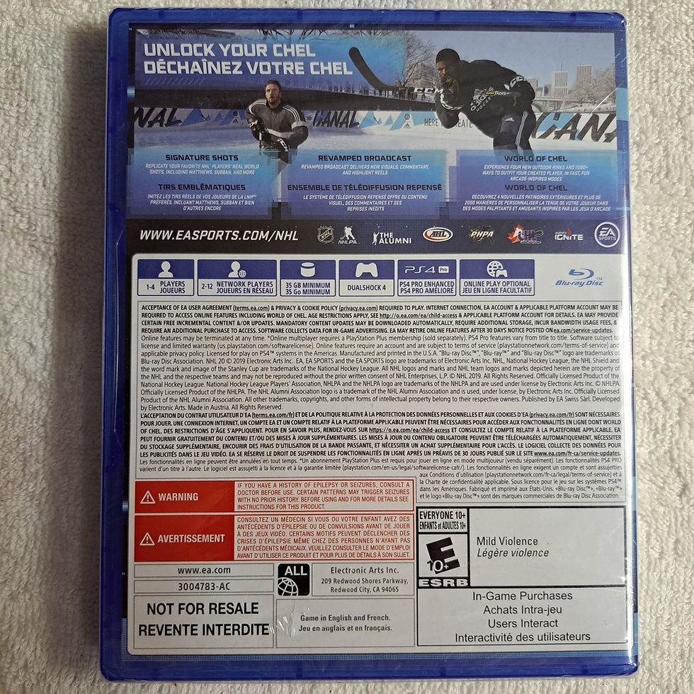 Thumbnail: Playstation 4 - NHL 20 - AUTHENTIC