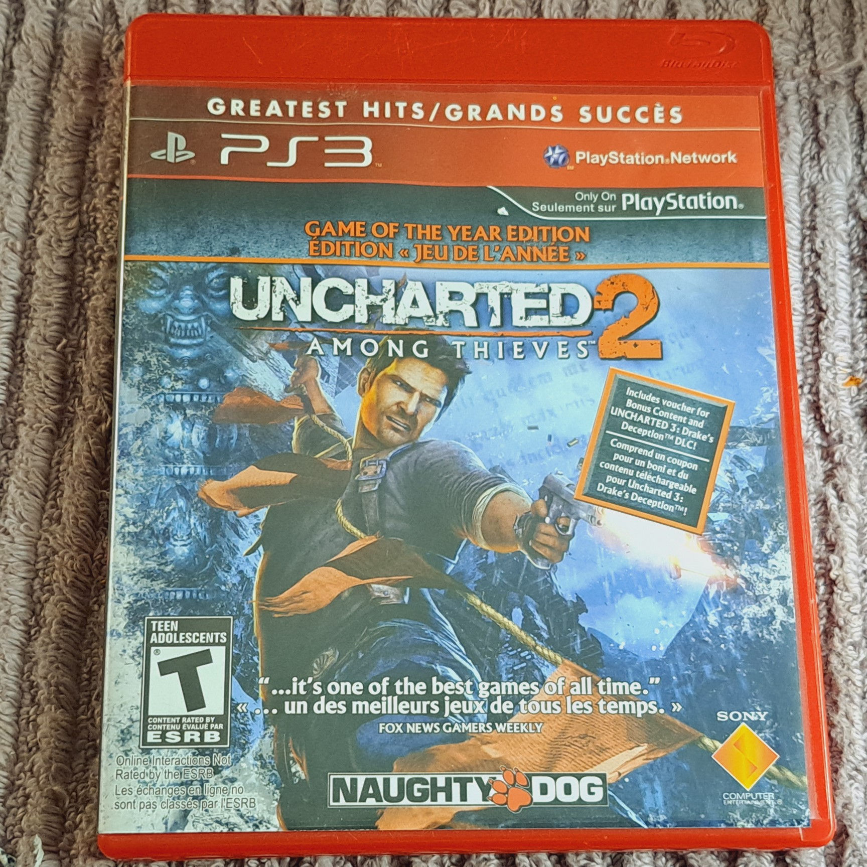 Playstation 3 - Uncharted 2 Among Thieves Bonus content Red
