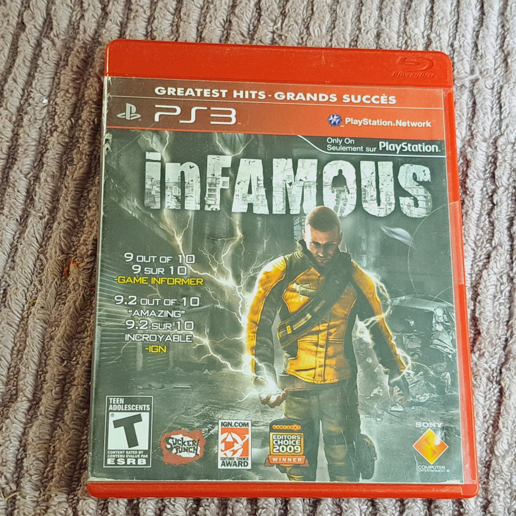 Playstation 3 - Infamous Greatest hits red case